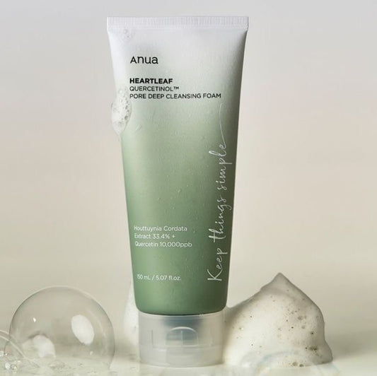 Anua Limpiador para Poros y Piel Sensible (Heartleaf Quercetinol Pore Deep Cleansing Foam)